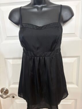 Satin-Look Strappy Camisole top in black